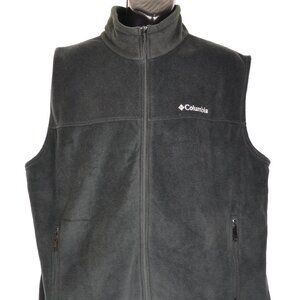 Columbia Cathedral Peak 2 Men's Size XXL Black Fleece Full Zip Vest